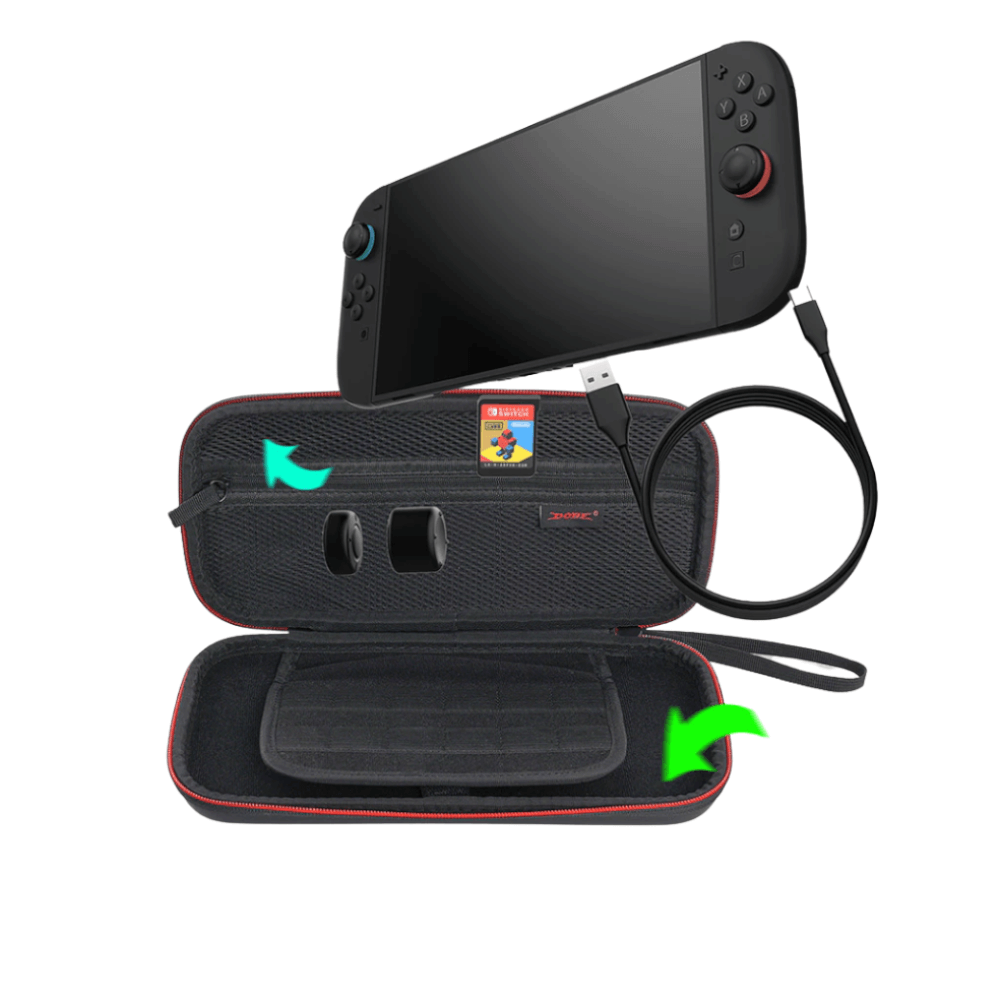 กระเป๋าพกพาสำหรับ NINTENDO SWITCH2 DOBE TNS-3173 พร้อมกล่องเก็บตลับเกม